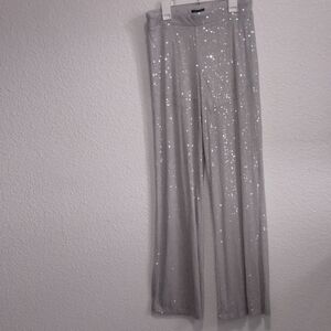 Wild Fable Silver Sequin Wide Leg Pants